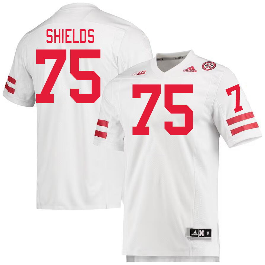 #75 Will Shields Nebraska Cornhuskers Jerseys Football Stitched-White